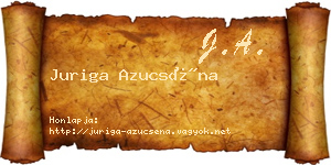 Juriga Azucséna névjegykártya